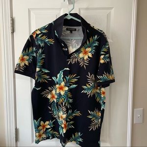 Mens large banana republic polo Hawaiian print